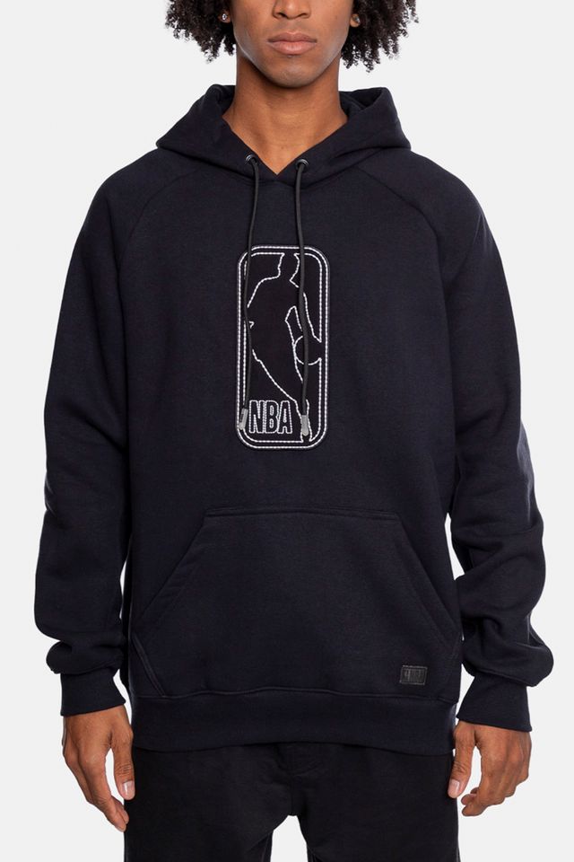 Moletom-NBA-Logo-Canguru-Fechado-Preta