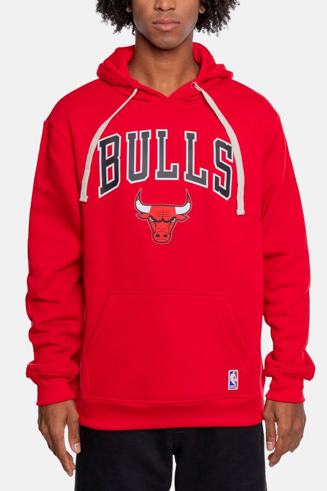 Moletom-NBA-Canguru-Fechado-Chicago-Bulls-Vermelho