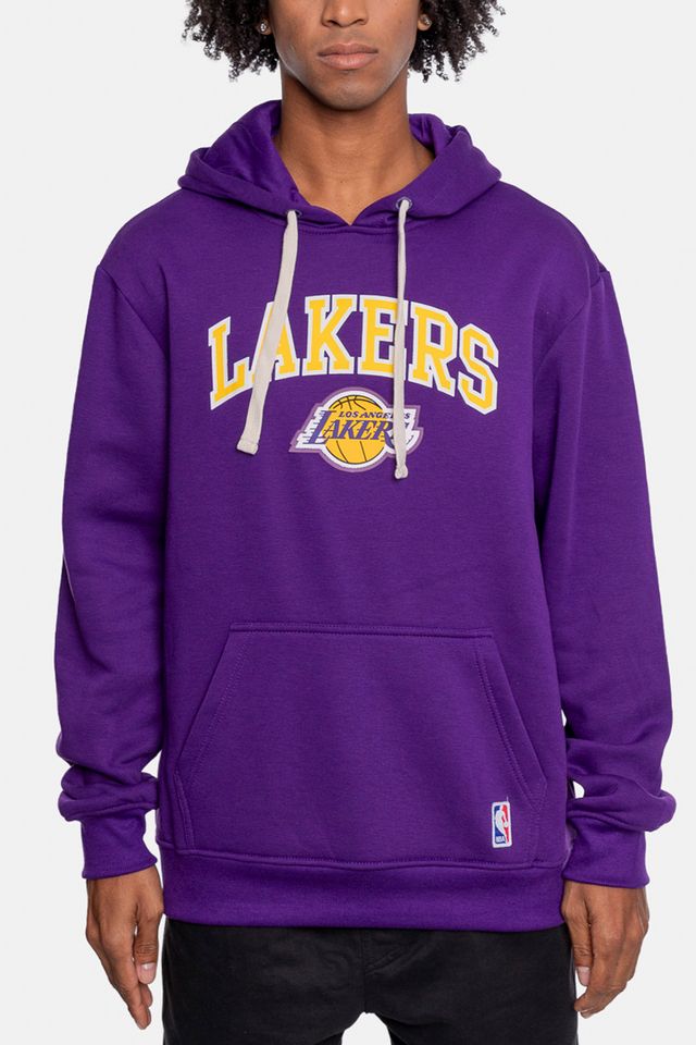 Moletom-NBA-Canguru-Fechado-Los-Angeles-Lakers-Roxo