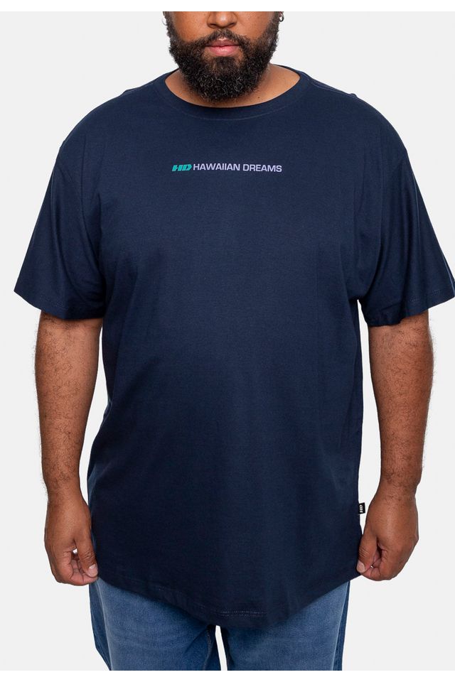 Camiseta-HD-Estampada-Plus-Size-Azul-Marinho