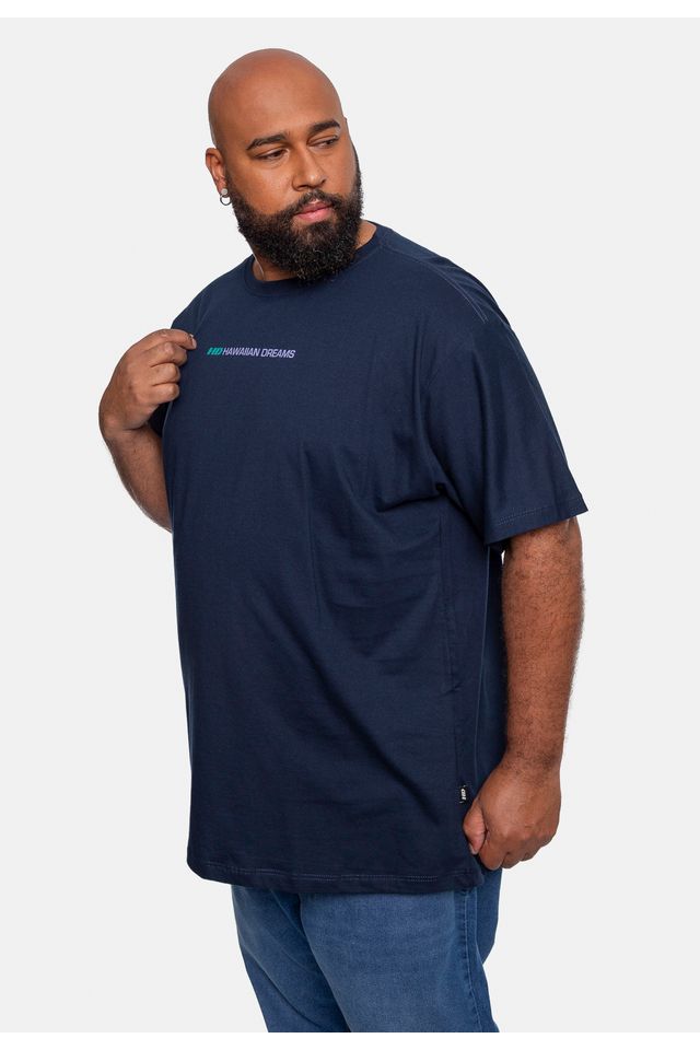 Camiseta-HD-Estampada-Plus-Size-Azul-Marinho