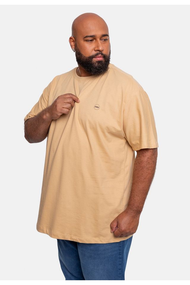 Camiseta-HD-Estampada-Plus-Size-Bege