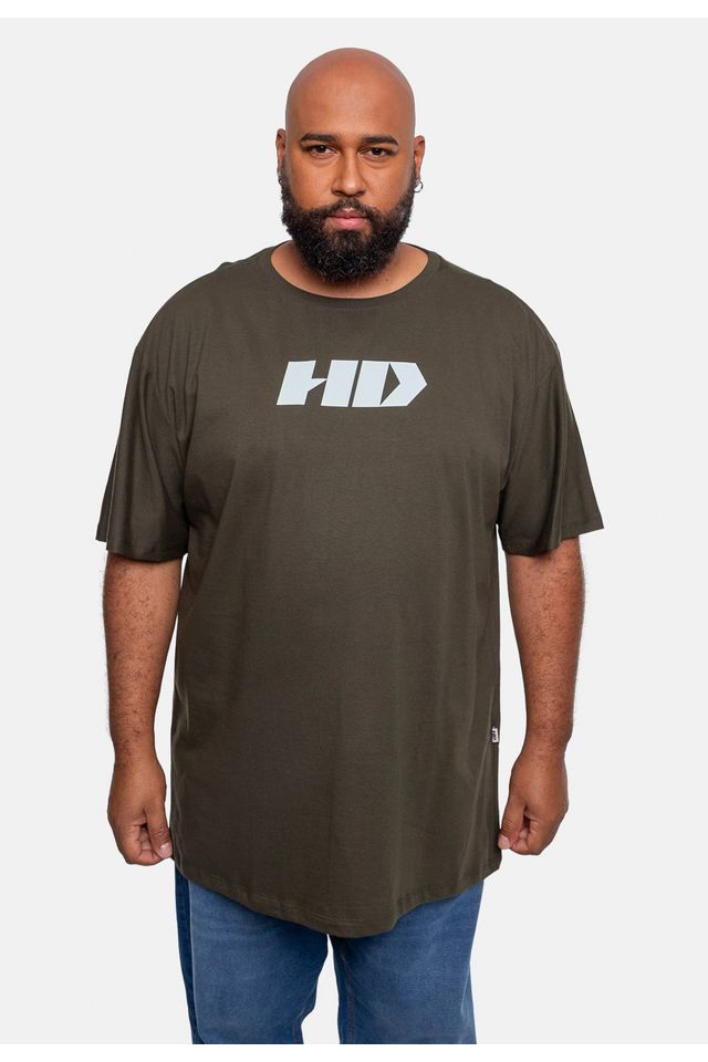 Camiseta-HD-Estampada-Plus-Size-Verde Camiseta-HD-Estampada-Plus-Size-Verde