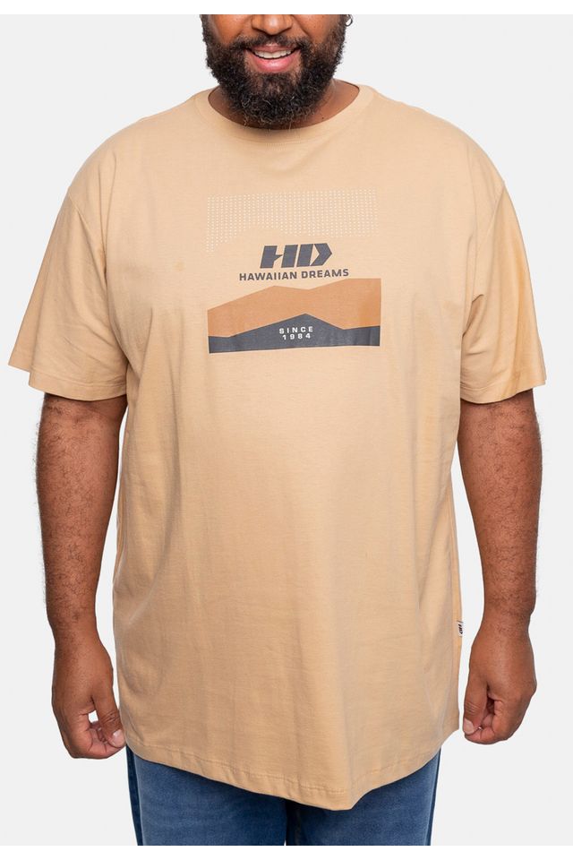 Camiseta-HD-Estampada-Plus-Size-Bege