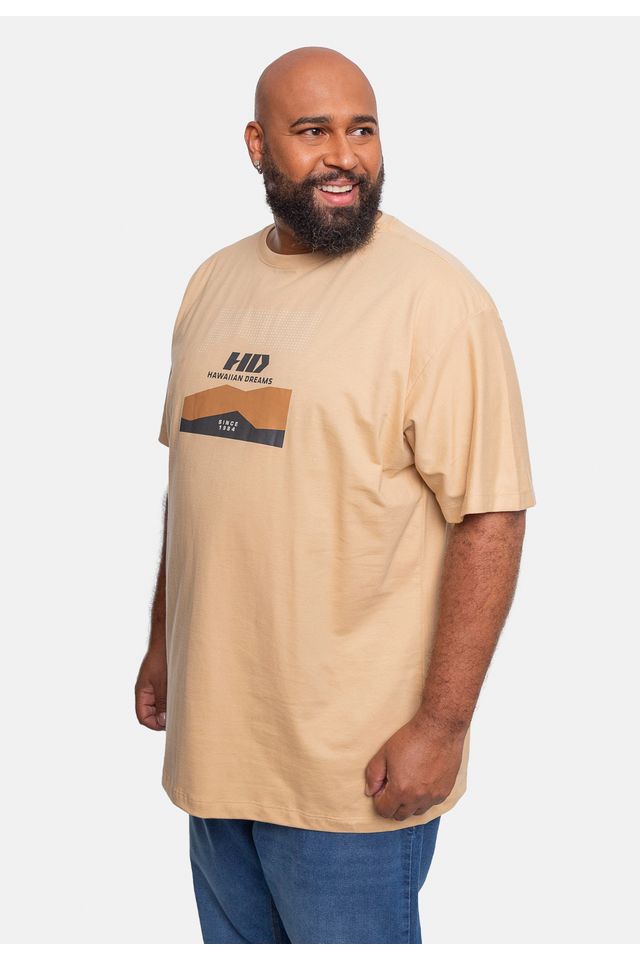 Camiseta-HD-Estampada-Plus-Size-Bege