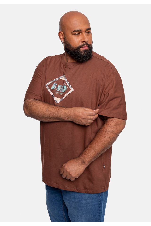 Camiseta-HD-Estampada-Plus-Size-Marrom