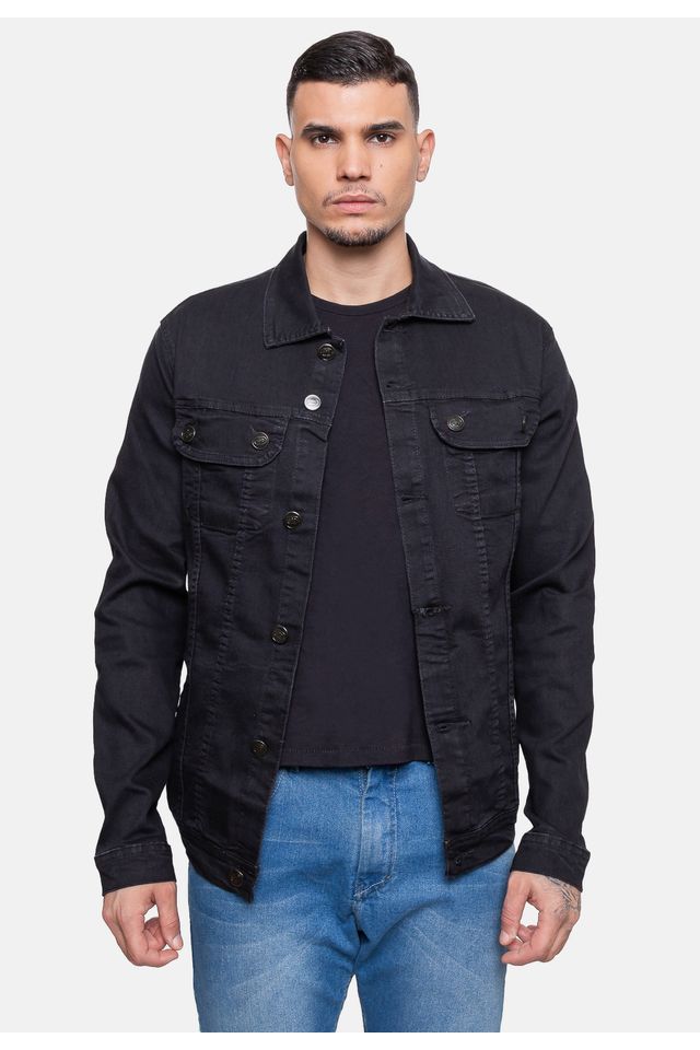 Jaqueta-Ecko-Jeans-Masculina-Preta Jaqueta-Ecko-Jeans-Masculina-Preta