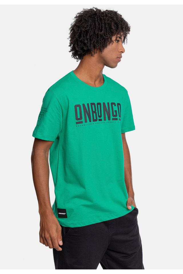 Camiseta-Onbongo-Estampada-Verde