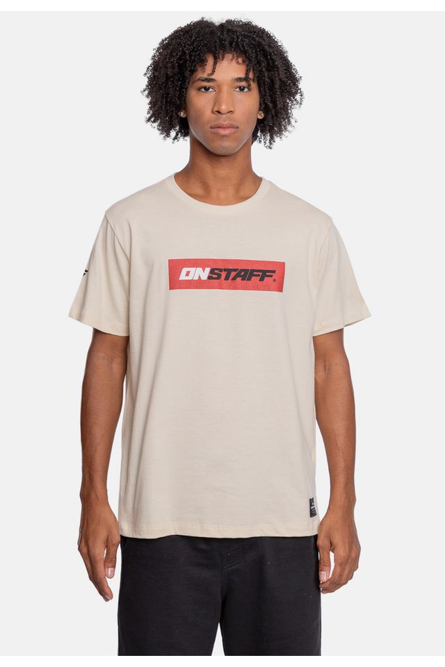 Camiseta-Onbongo-Estampada-Bege Camiseta-Onbongo-Estampada-Bege