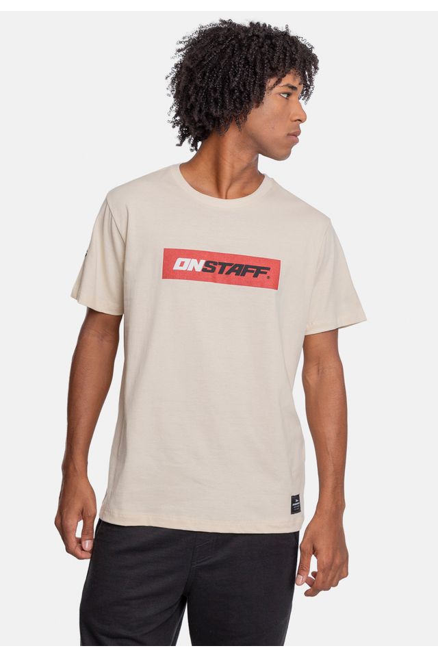 Camiseta-Onbongo-Estampada-Bege