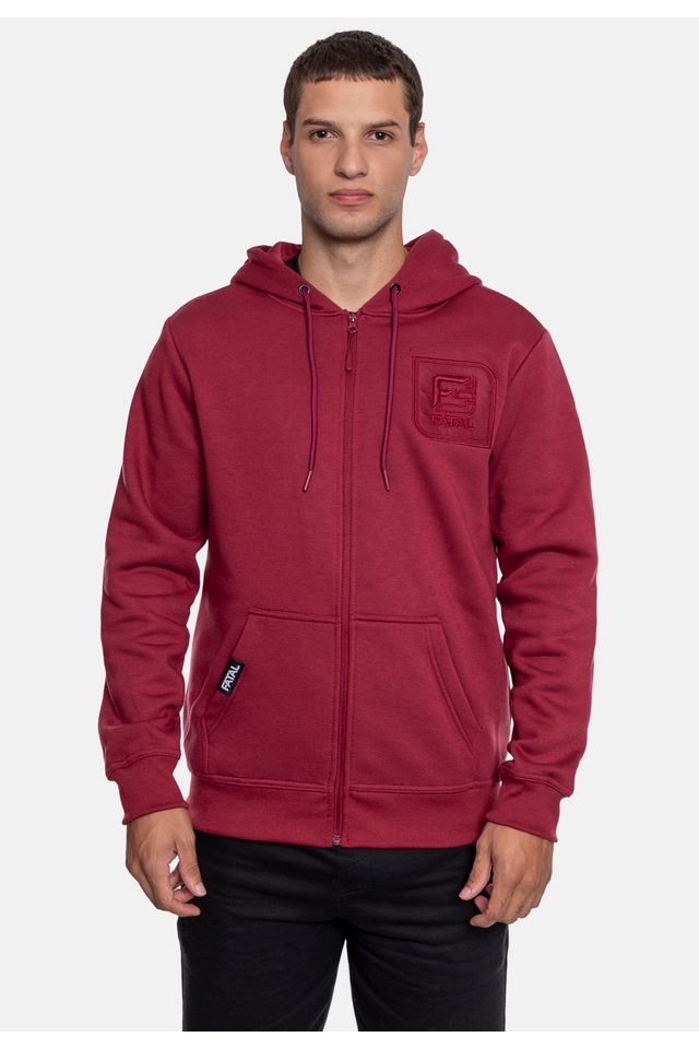 Moletom-Fatal-Canguru-Aberto-Vinho Moletom-Fatal-Canguru-Aberto-Vinho