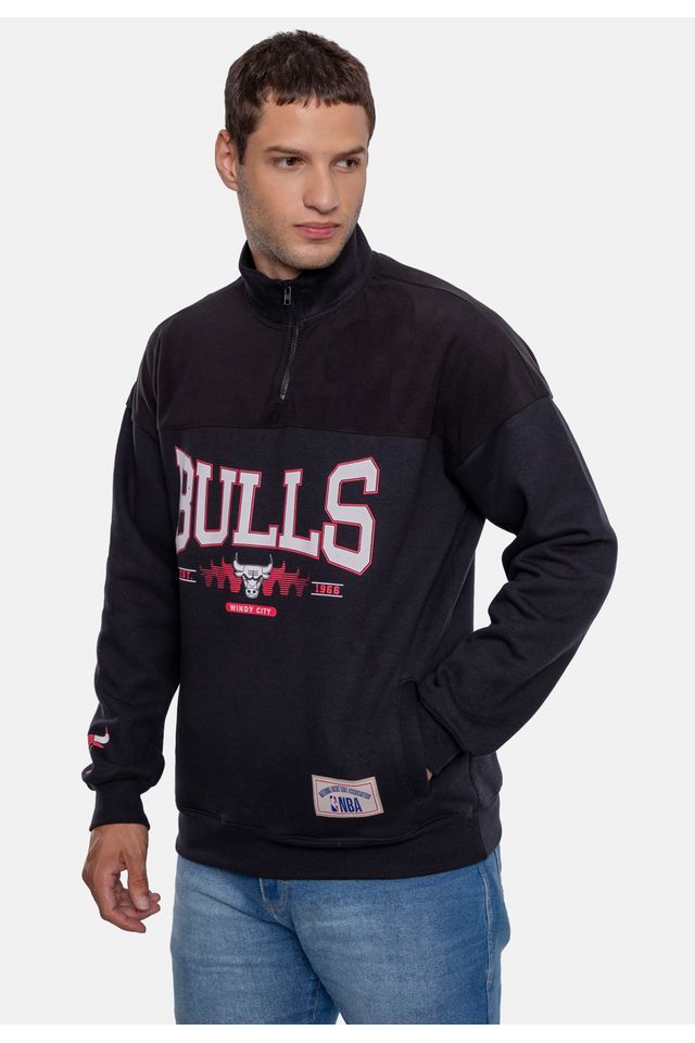Moletom-NBA-Anorak-Preto