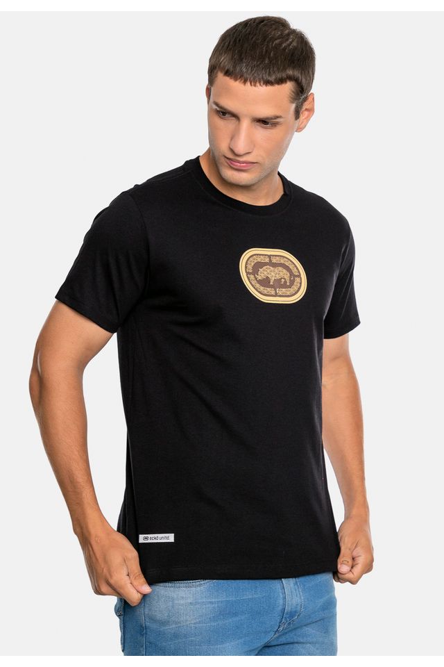 Camiseta-Ecko-Estampada-Preta