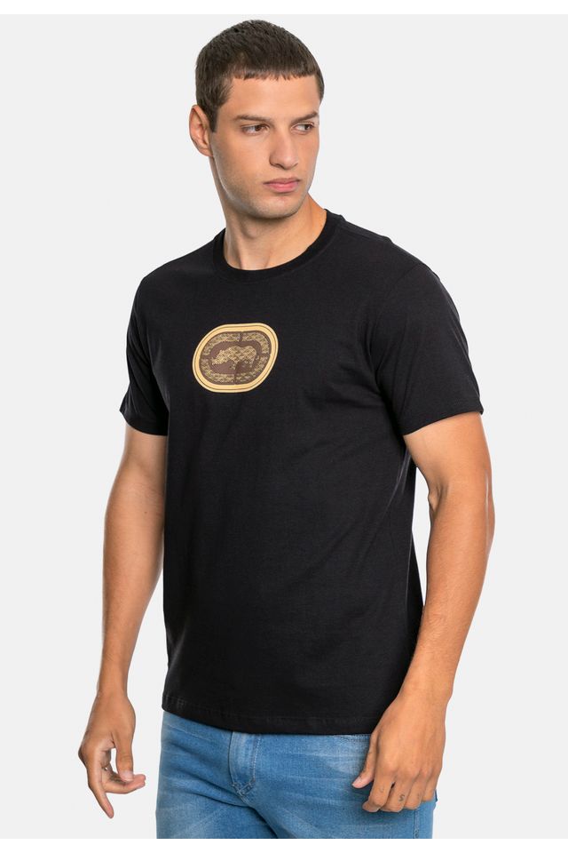 Camiseta-Ecko-Estampada-Preta