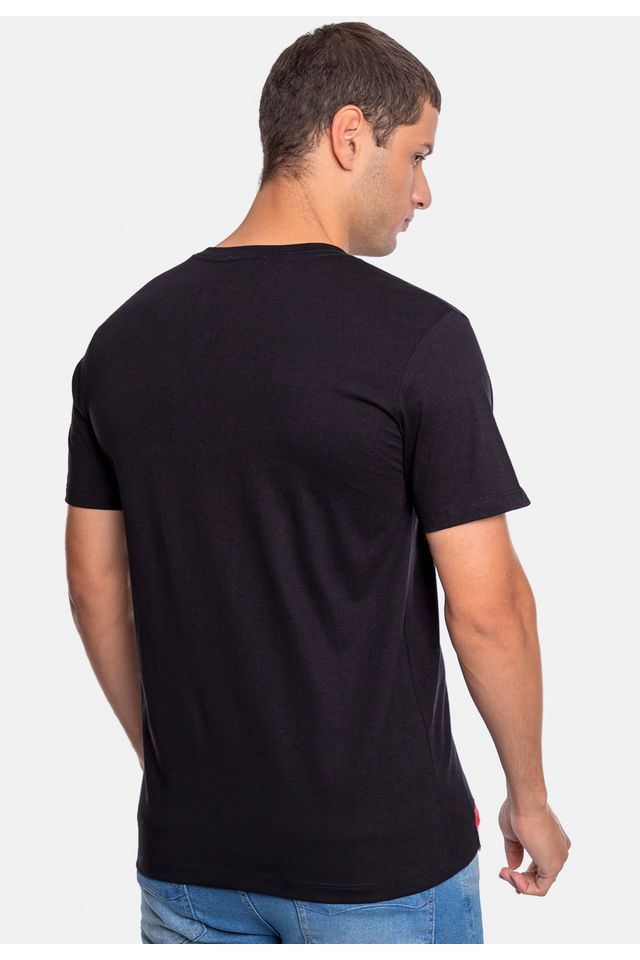 Camiseta-Ecko-Estampada-Preta
