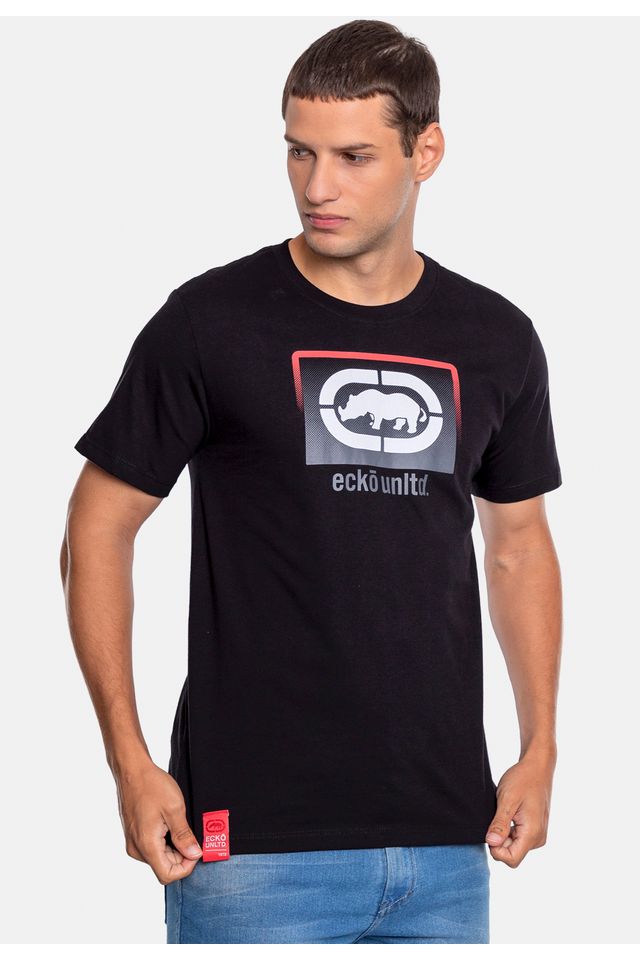 Camiseta-Ecko-Estampada-Preta