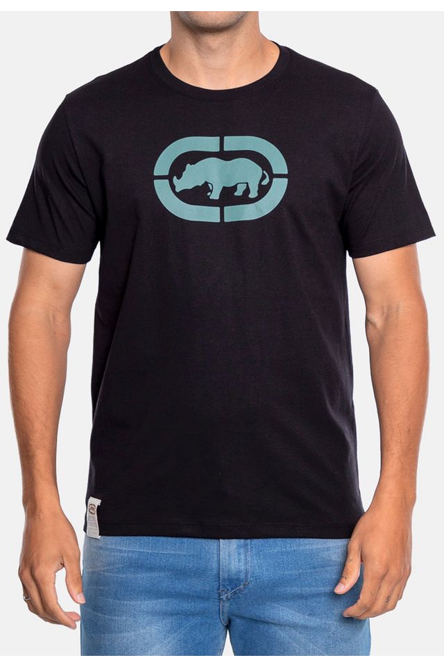 Camiseta-Ecko-Estampada-Preta