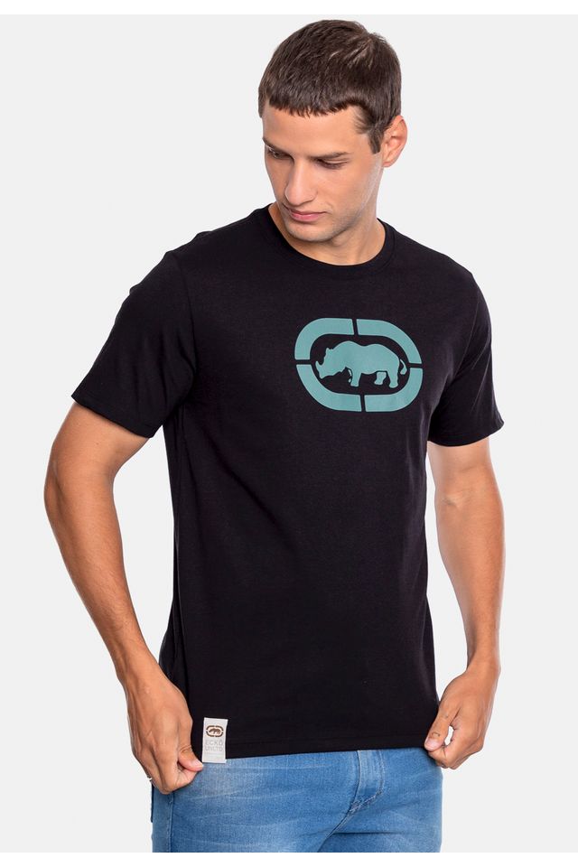 Camiseta-Ecko-Estampada-Preta