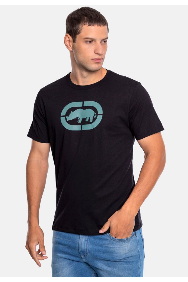 Camiseta-Ecko-Estampada-Preta