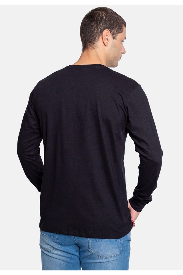 Camiseta-Ecko-Manga-Longa-Preta