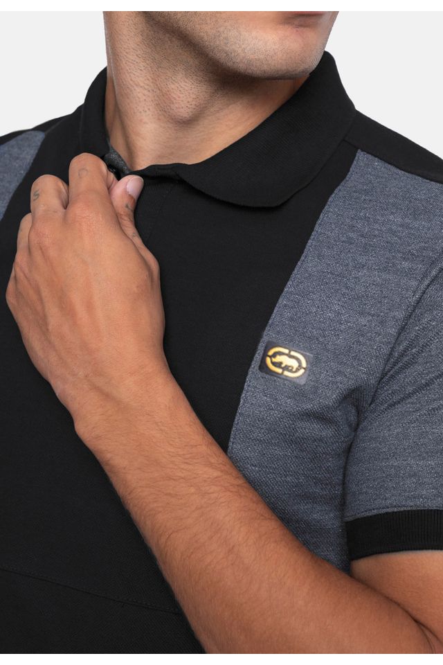 Camisa-Ecko-Polo-Piquet-Especial-Preta