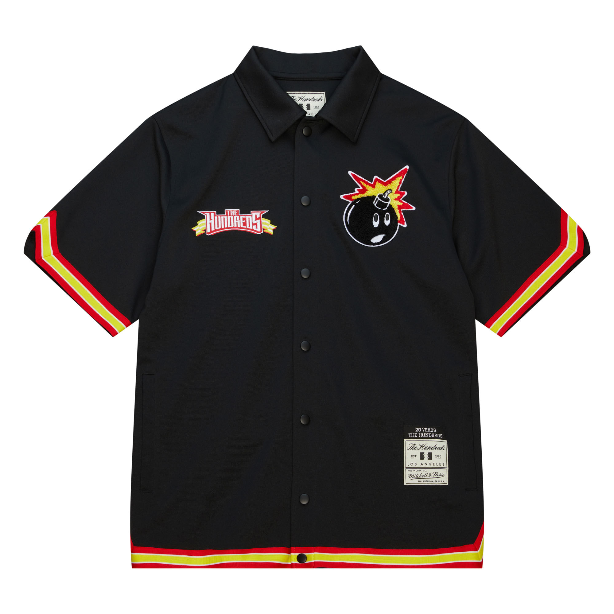 Camisa Mitchell & Ness The Hundreds Shooting Shirt Preta - ecko