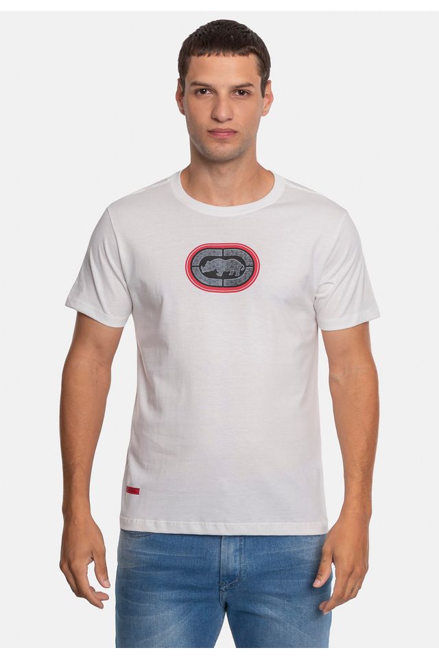 Camiseta-Ecko-Estampada-Branca