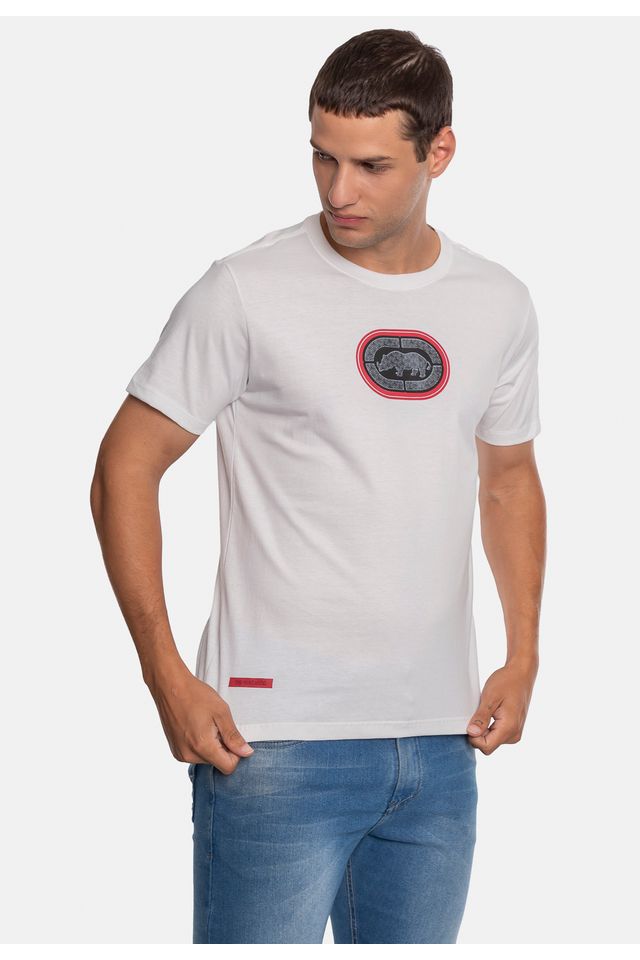 Camiseta-Ecko-Estampada-Branca