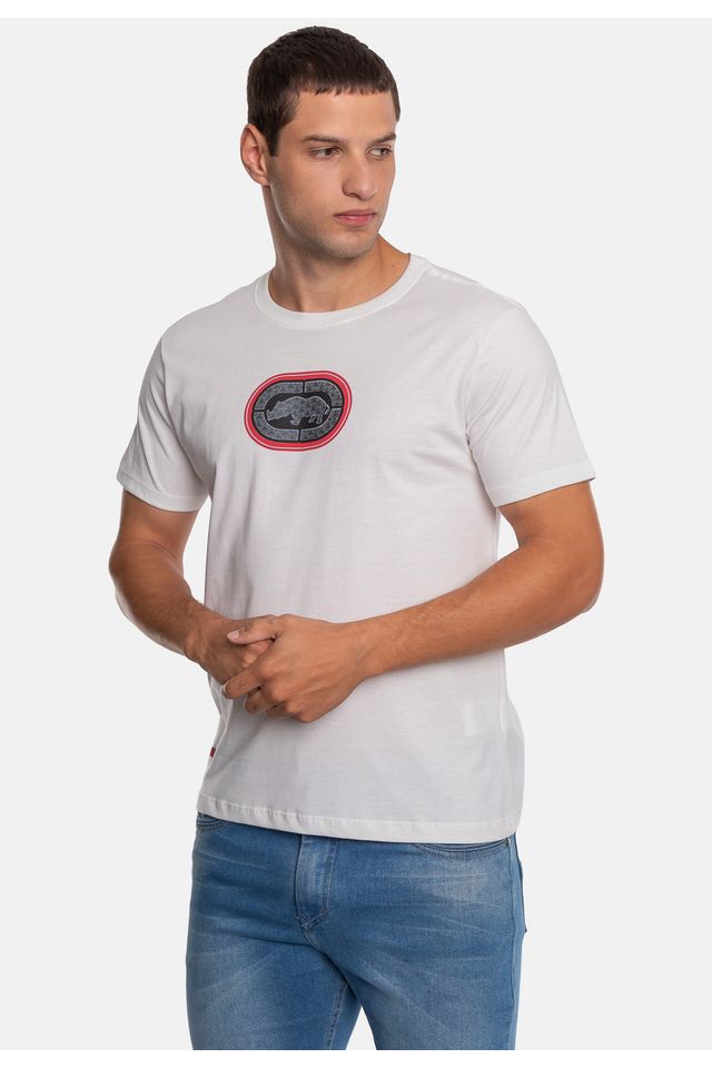 Camiseta-Ecko-Estampada-Branca