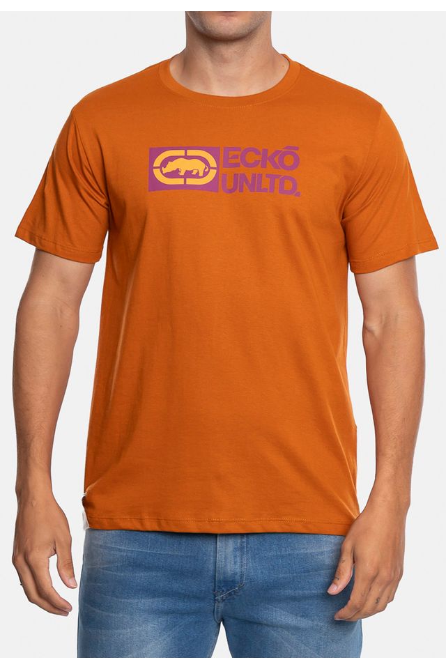 Camiseta-Ecko-Estampada-Caramelo