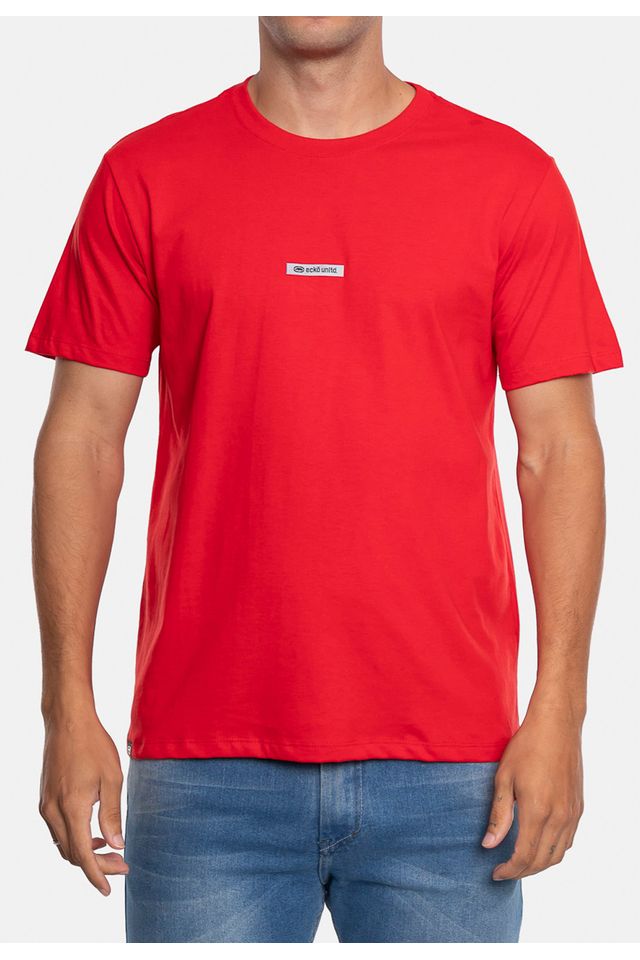Camiseta-Ecko-Estampada-Vermelha