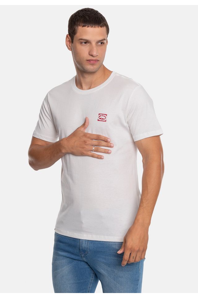 Camiseta-Ecko-Estampada-Branca