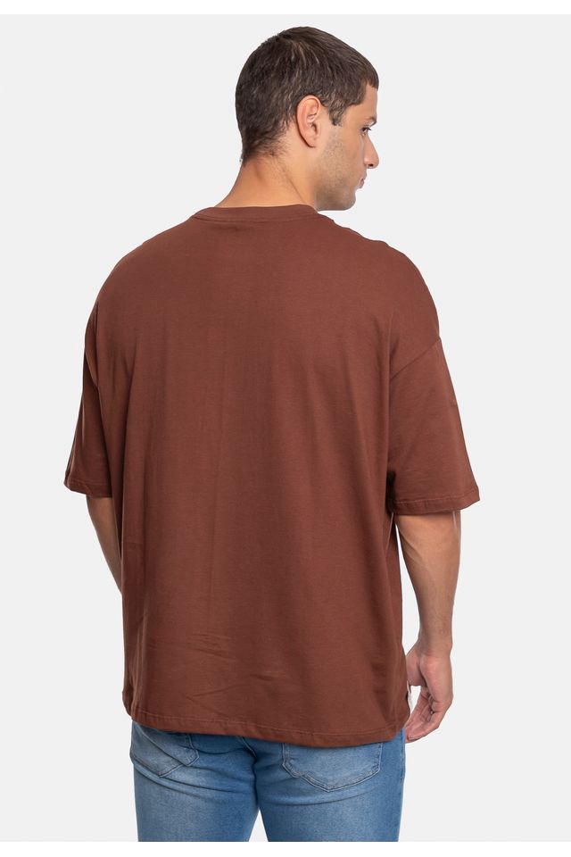 Camiseta-Ecko-Oversize-Marrom