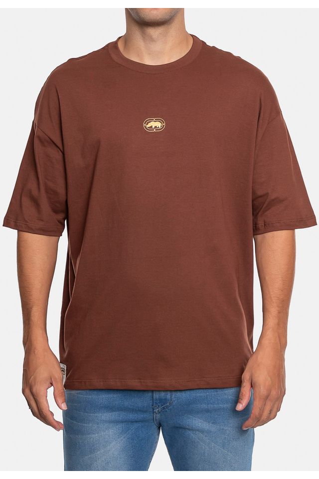 Camiseta-Ecko-Oversize-Marrom