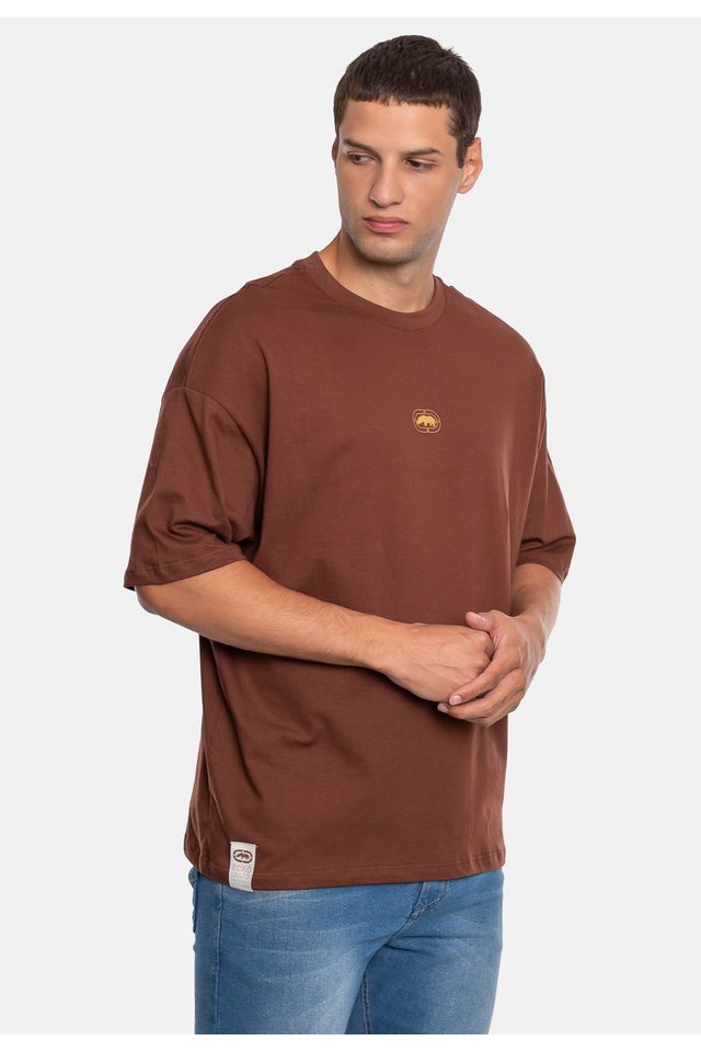 Camiseta-Ecko-Oversize-Marrom