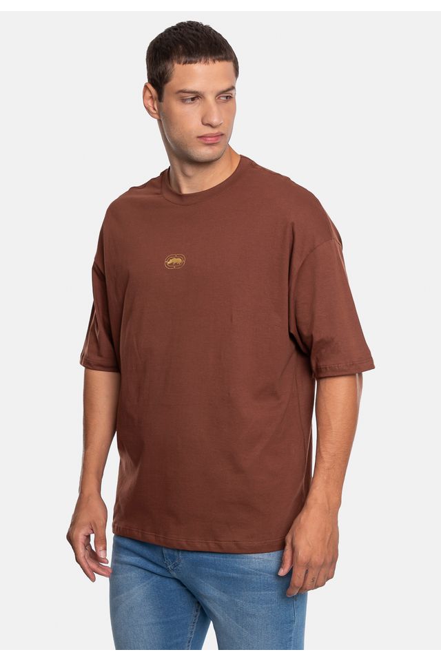 Camiseta-Ecko-Oversize-Marrom