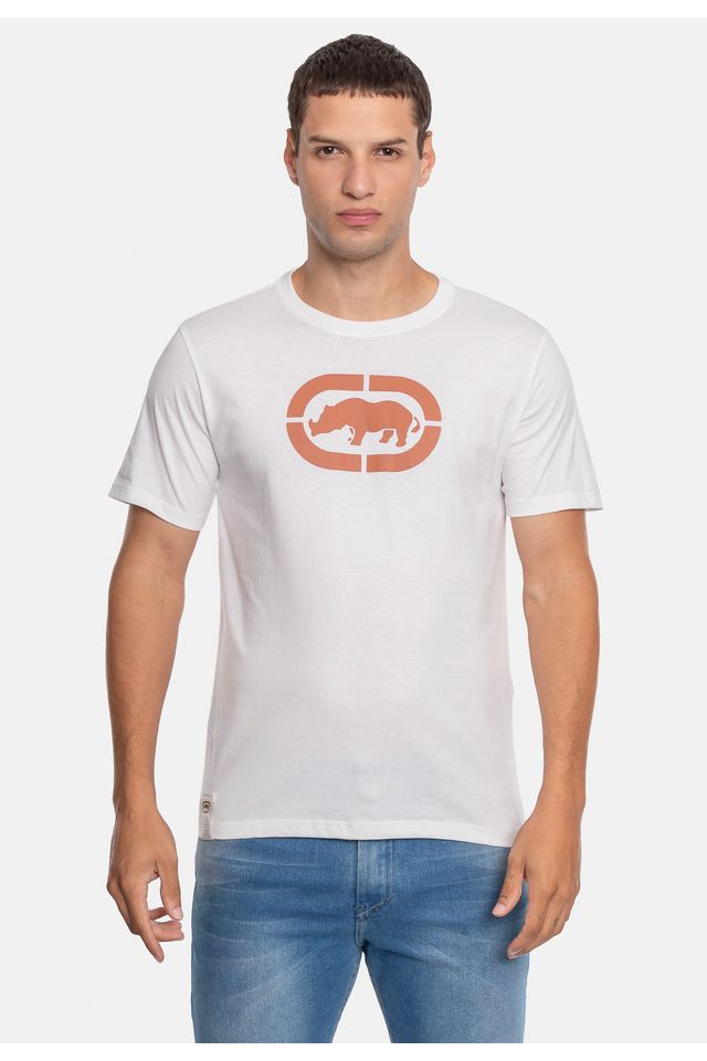 Camiseta-Ecko-Estampada-Branca