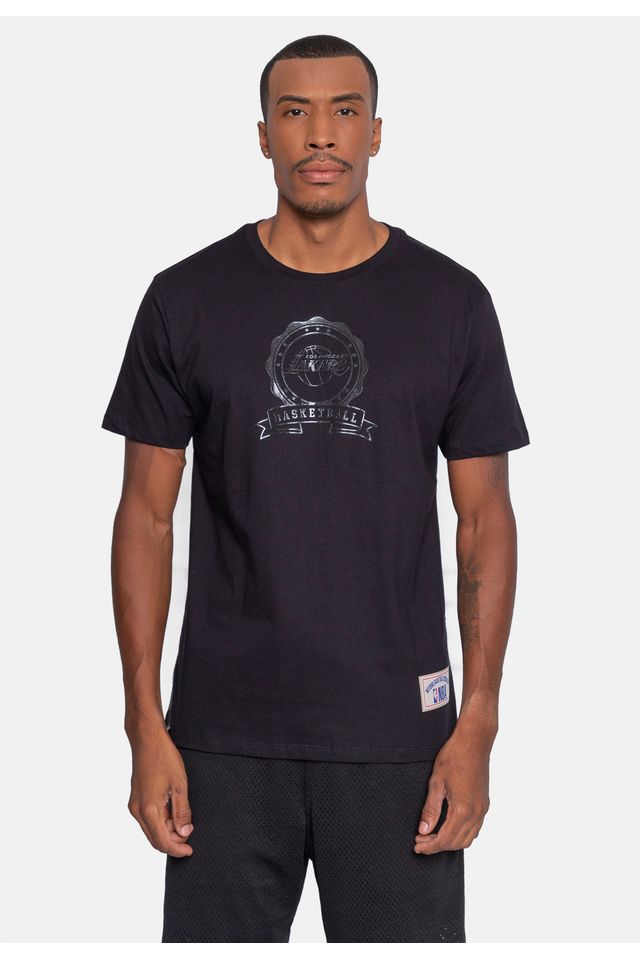 Camiseta-NBA-Estampada-Los-Angeles-Lakers-Preta