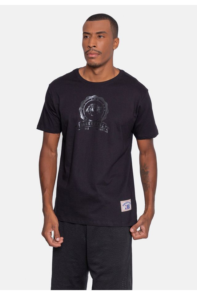 Camiseta-NBA-Estampada-Los-Angeles-Lakers-Preta