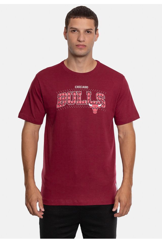 Camiseta-NBA-Estampada-Chicago-Bulls-Bordo