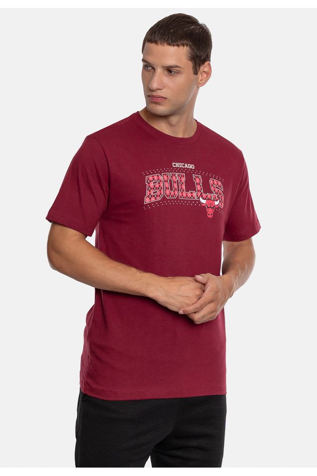Camiseta-NBA-Estampada-Chicago-Bulls-Bordo