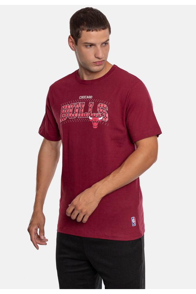 Camiseta-NBA-Estampada-Chicago-Bulls-Bordo