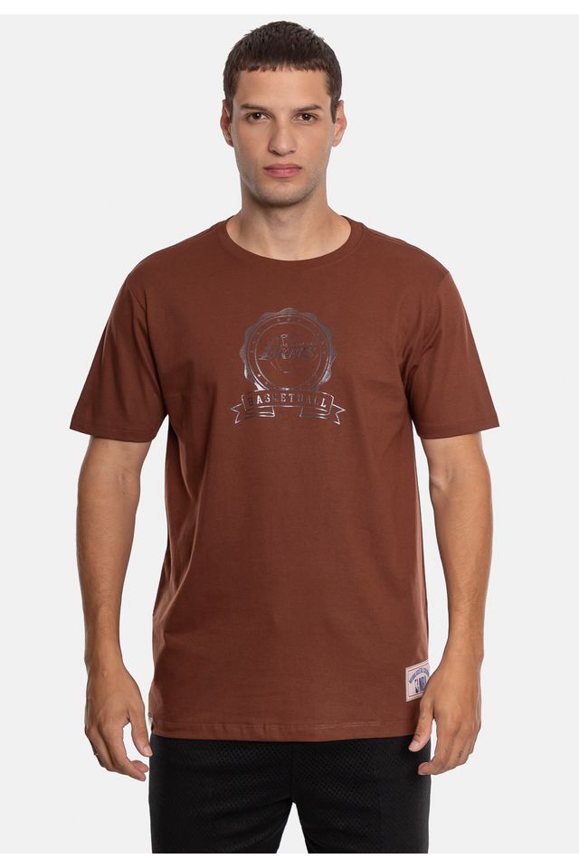 Camiseta-NBA-Los-Angeles-Lakers-Marrom