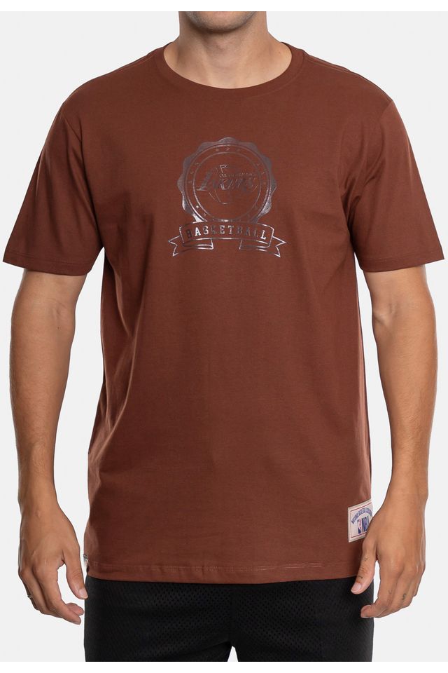 Camiseta-NBA-Los-Angeles-Lakers-Marrom