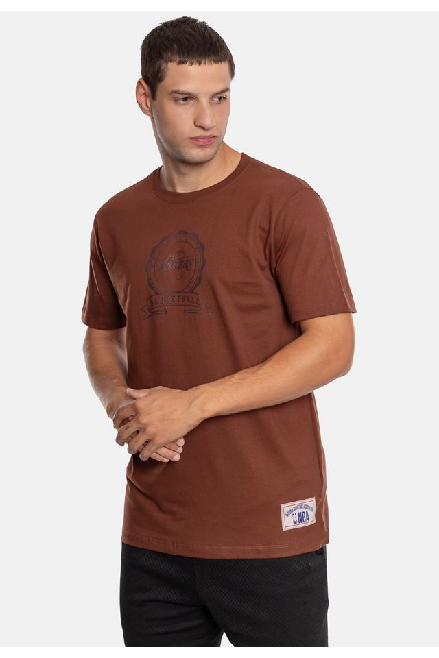 Camiseta-NBA-Los-Angeles-Lakers-Marrom
