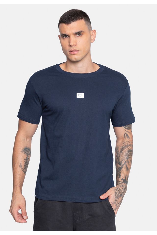 Camiseta-Ecko-Estampada-Azul-Marinho