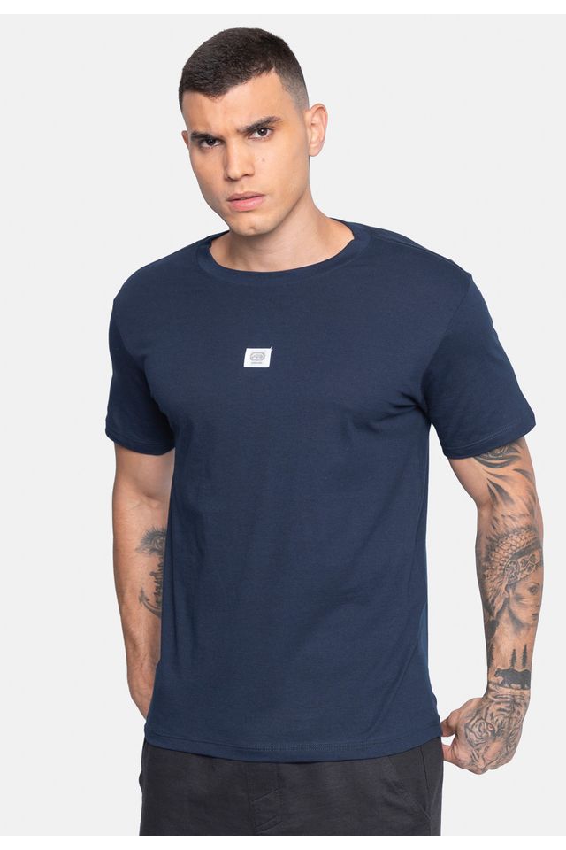 Camiseta-Ecko-Estampada-Azul-Marinho