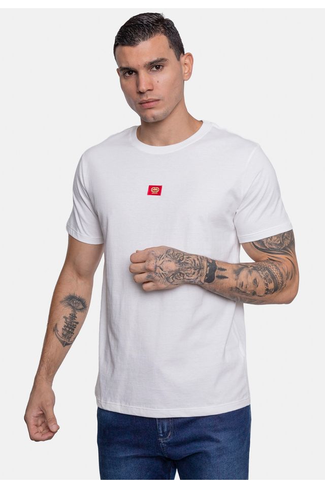 Camiseta-Ecko-Estampada-Branca