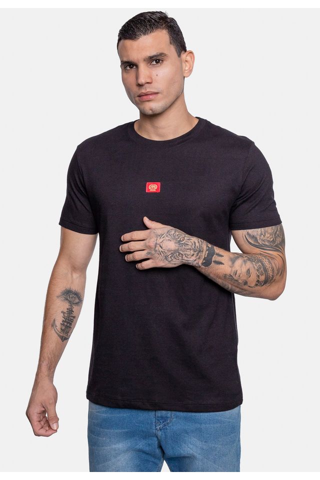 Camiseta-Ecko-Estampada-Preta