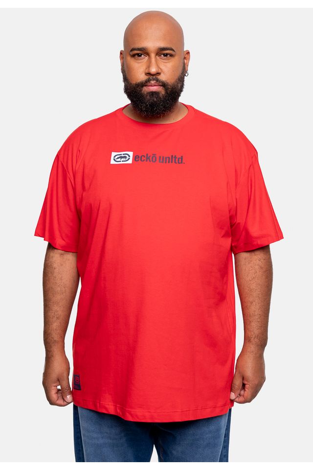 Camiseta-Ecko-Estampada-Plus-Size-Vermelha